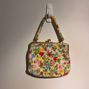 Vintage Beaded Floral Purse